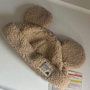 Tokyo Disney Beige Fleece Ear Headband